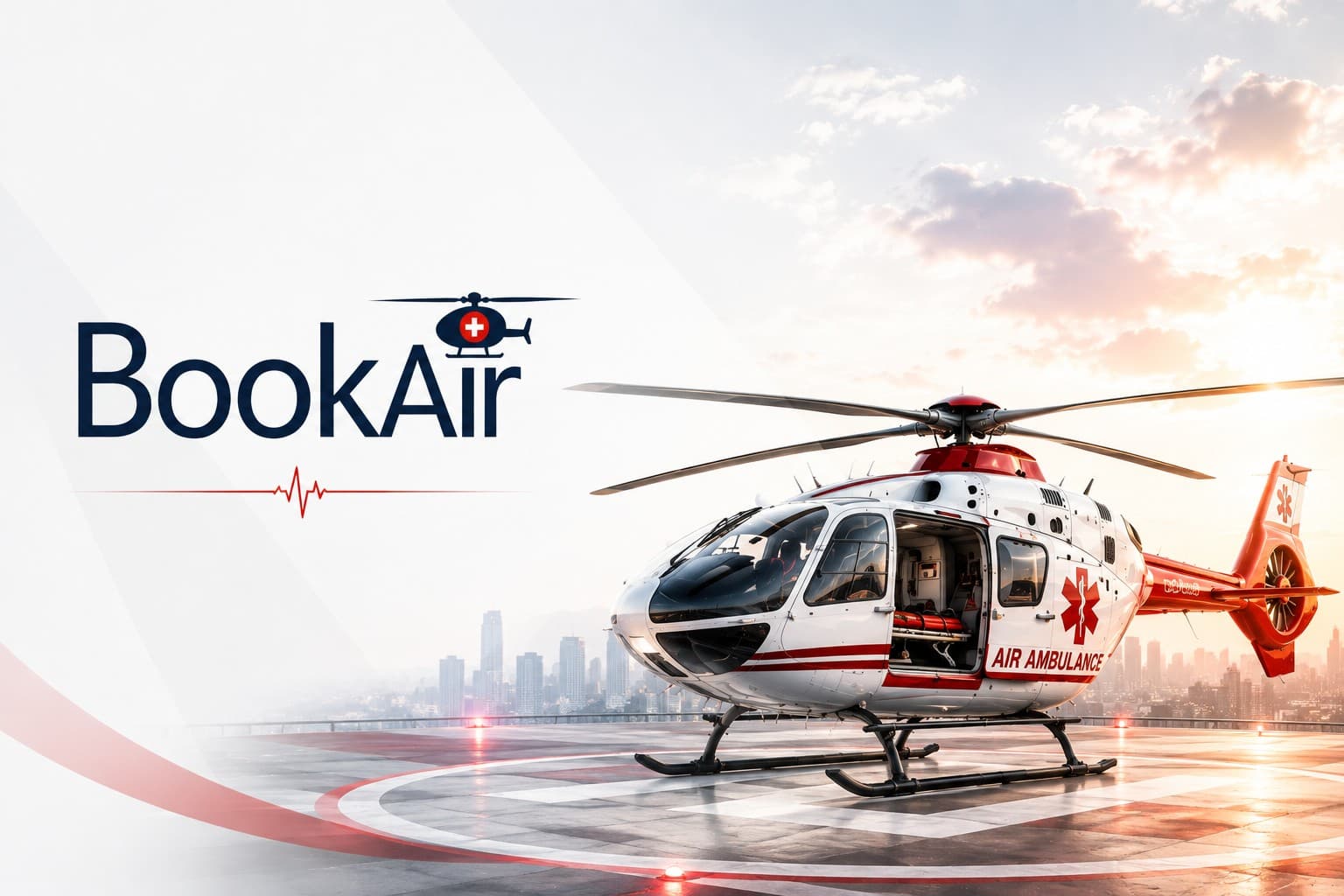 BookAir air ambulance, ICU-equipped helicopter